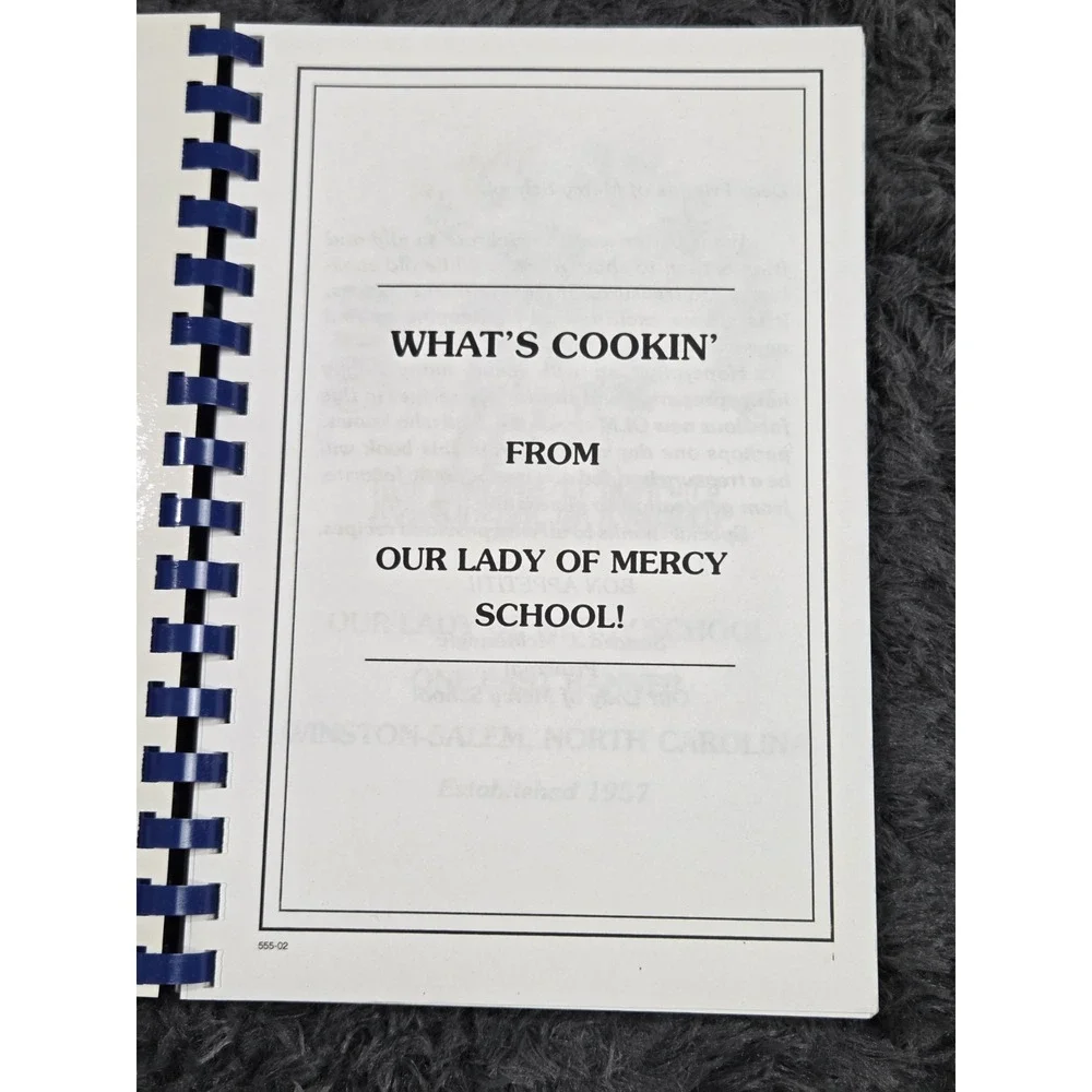 Our Lady of Mercy Catholic School‎ Cookbook 2002 Winston-Salem NC North Carolina